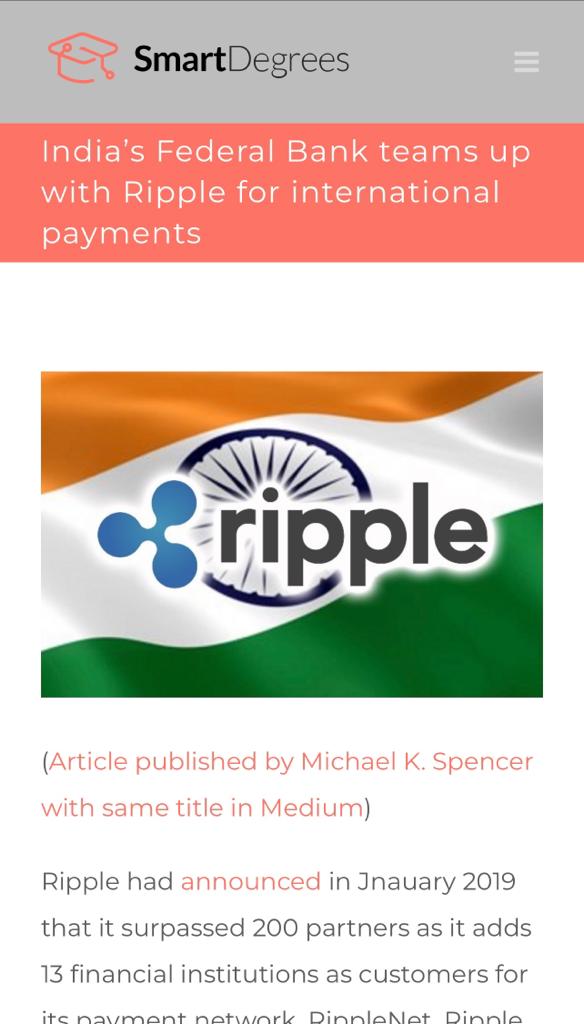 💥RIPPLE 🤝 INDIA💥