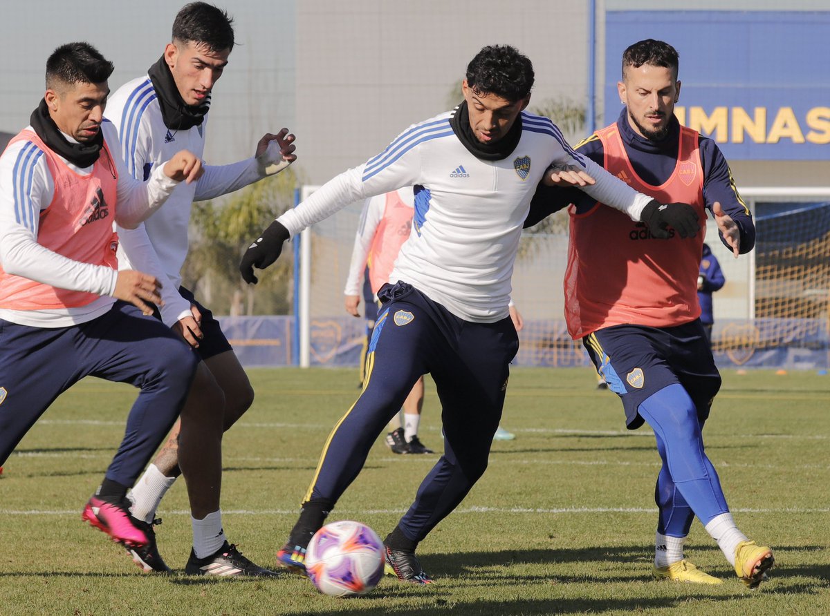 Trabajo táctico en Ezeiza. Foto: Prensa Boca.