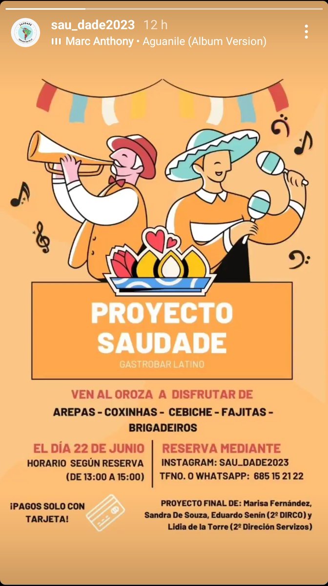 profesorFP's tweet photo. "Saudade"
Cociña brasileira e algunha mistura con produtos galegos. As "coxinhas" son algo diferente e quen as proba repite.
Unha empresa que abre en modo "proxecto de dirección de cociña e servizos" o xoves día 22. https://t.co/r3U3VZhT4r