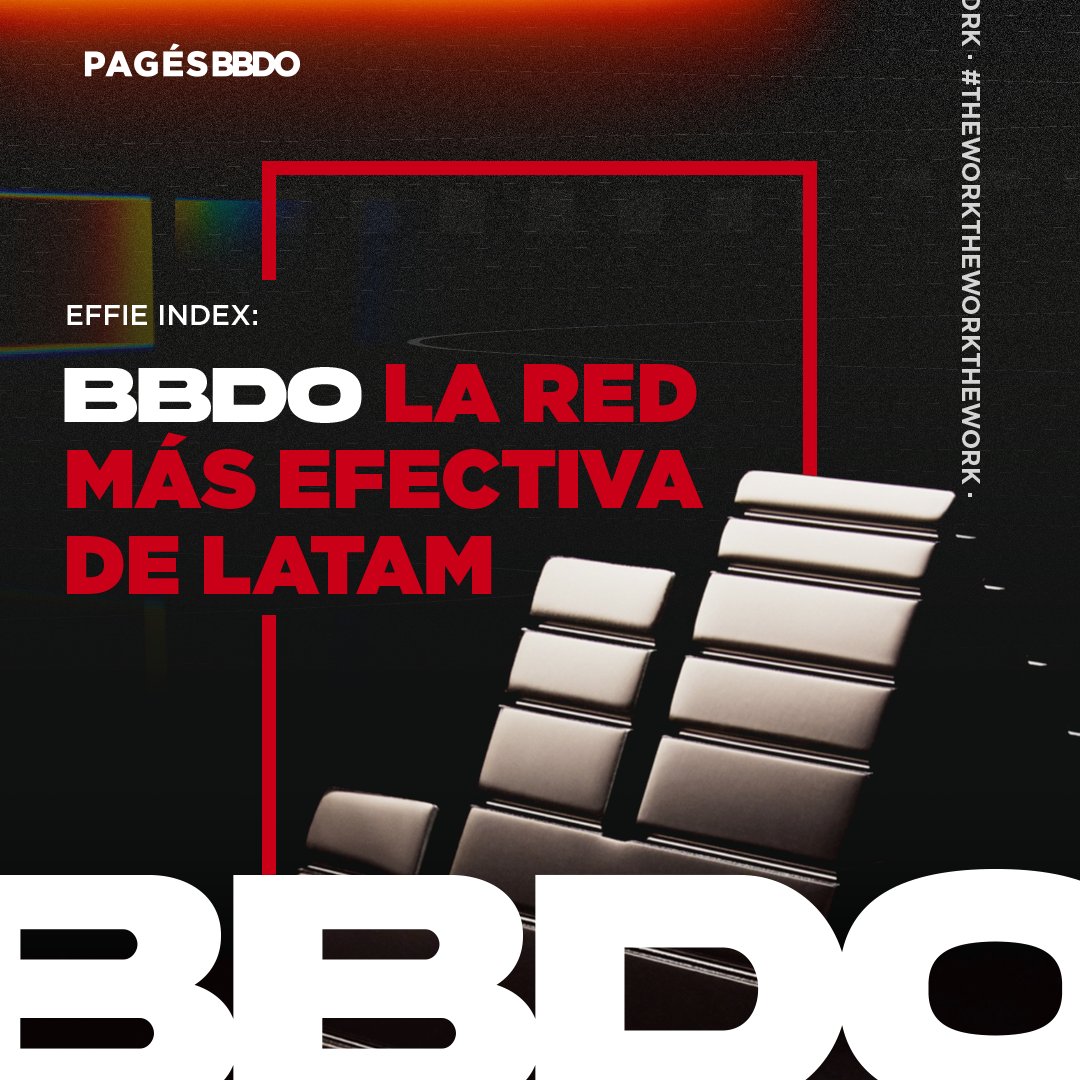 PagesBBDO's tweet photo. ¡Somos el network más efectivo de Latinoamérica en el Effie Index 2022! 🔥

Pagés BBDO junto a otras oficinas de la red, está en el TOP 100 del Effie Index de Latinoamérica. Nos hace más que felices compartir y celebrar este logro | @BBDOWorldwide 

#BBDO #TheWorkTheWorkTheWork https://t.co/OqUjh5JooO