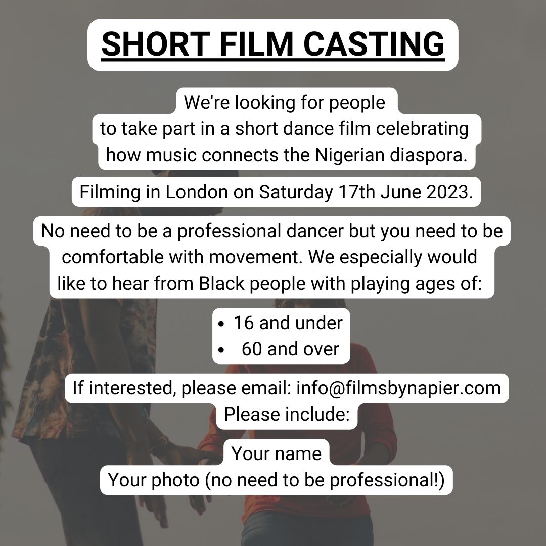 Looking for some people to take part in our latest short film - open to all abilities and ages (but especially need to hear from more people listed below) 👇🏽