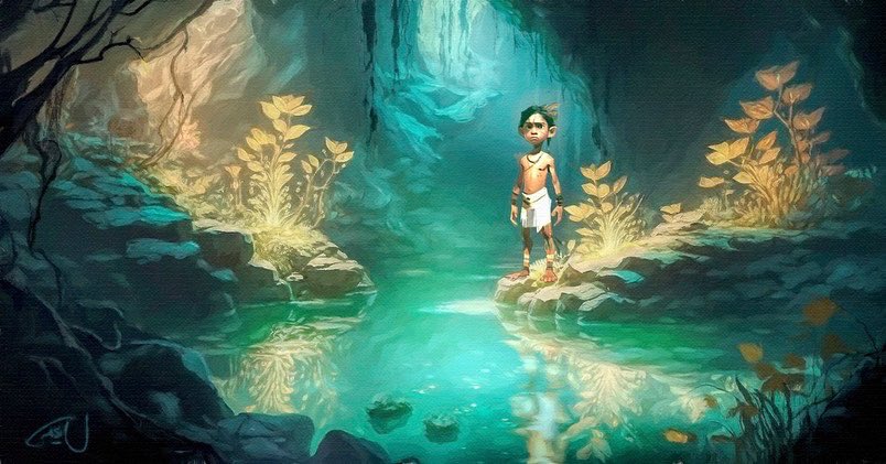 “Nahuel y la leyenda de la Salamanca” comenzando una idea nueva basada en una fábula popular del norte 🇦🇷 
New idea in the works…
#story #visdev