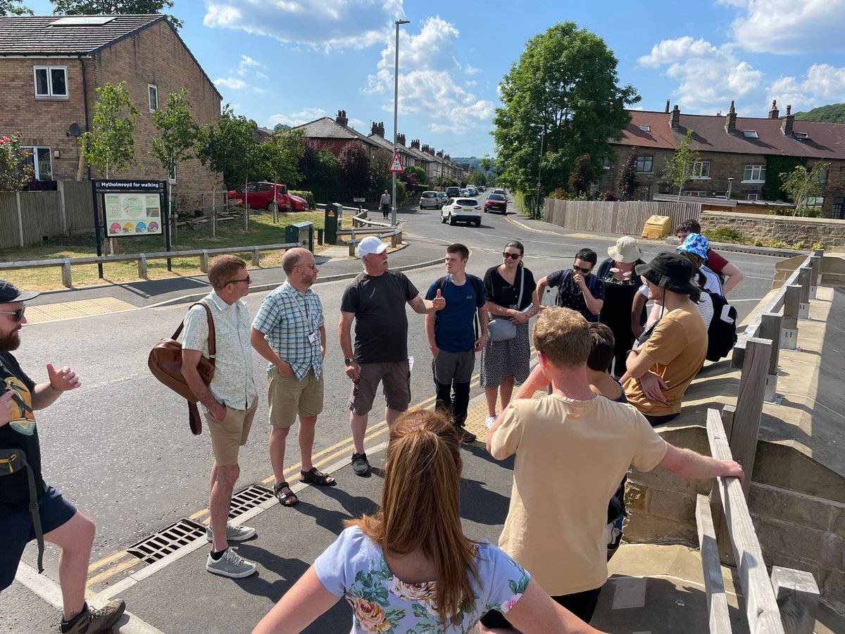 Katie and Scott welcoming @EnvAgencyYorkFR to Mytholmroyd today in their roles as flood wardens- shared flooding experiences and highs and lows of a sizeable flood scheme in a small village- better protected, safer and more flood resilient- thanks for coming team EA #floodaware