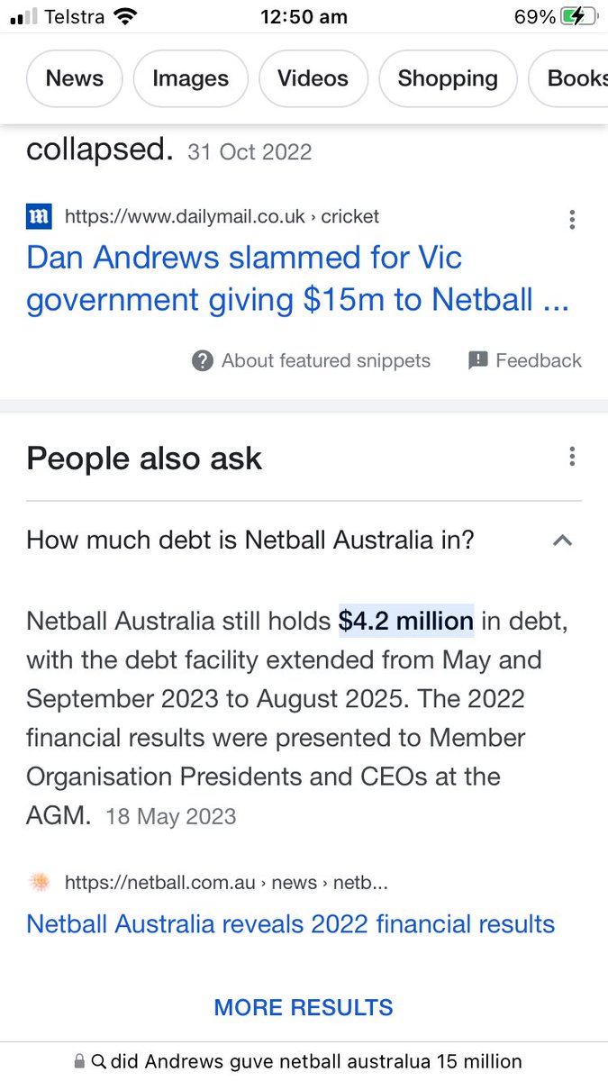 Dan’s $15M but they’re still in debt. Netball Australia backs the Voice