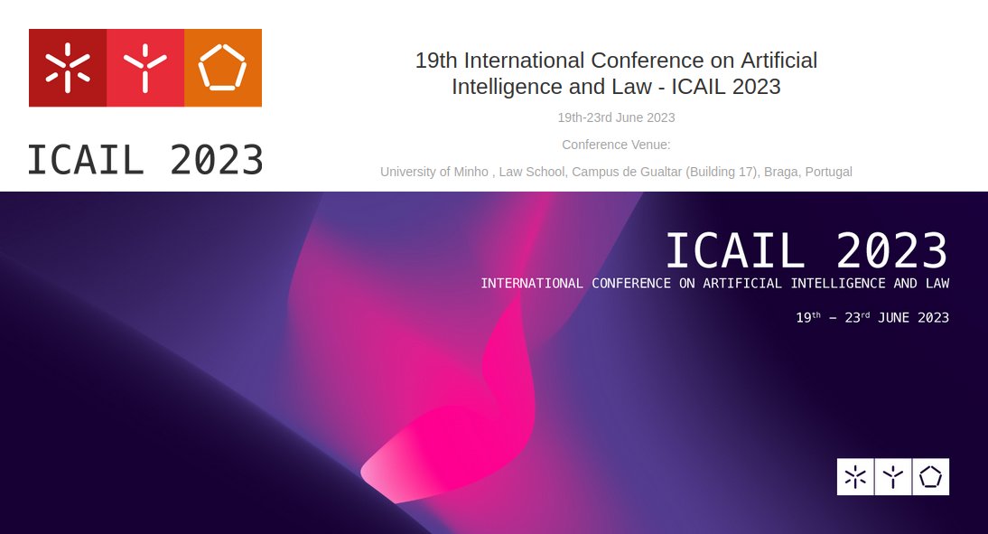 Kommende Woche beginnt die 19. #ICAIL2023 - International Conference on Artificial Intelligence and Law -in Braga. Wir freuen uns drauf und sind entsprechend zahlreich vertreten. Mehr Infos zu unseren beiden Papern auf zrd-saar.de/de/Aktuelles/D…