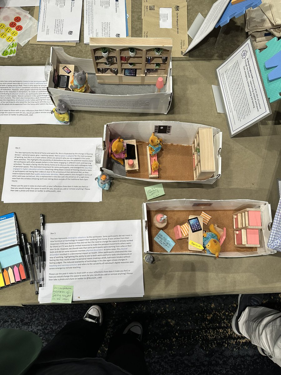 NicolaDS_UWS's tweet photo. Trying something new at #sraConf23 presenting research in shoeboxes. https://t.co/H00i1nbIbq