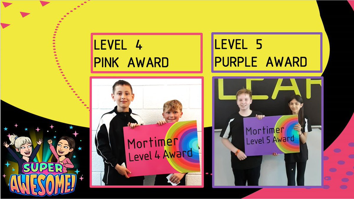 MortimerCC's tweet photo. Miss Wilkinson and Miss Morrell are absolutely delighted to award 1 Orange, 7 Red, 11 Pink and 3 Purple awards for last week. The way you are striving to be the best you can is a credit to yourselves, your families and the Mortimer School Community. #ProudHeadsOfYear ๐ https://t.co/5Gy6WBT4mZ