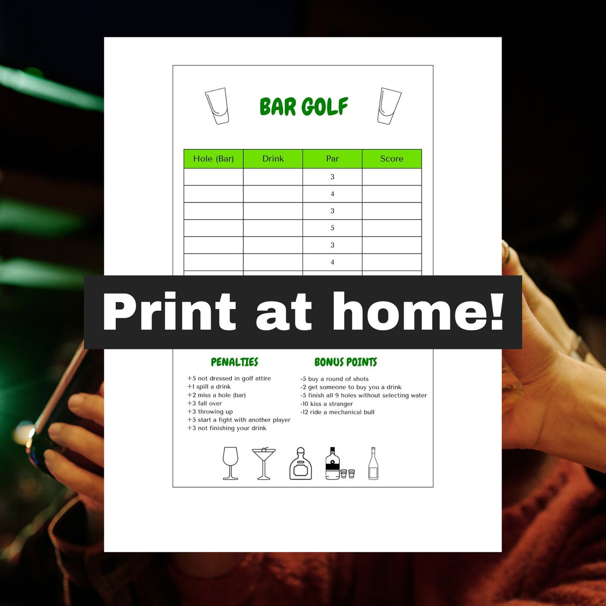 morganblvd's tweet photo. New! Bar Golf Scorecard ⛳️🍺
https://t.co/e5M7L2e8z1 #golf #Drinking #printables #partytime https://t.co/xB4Zx0MXsp