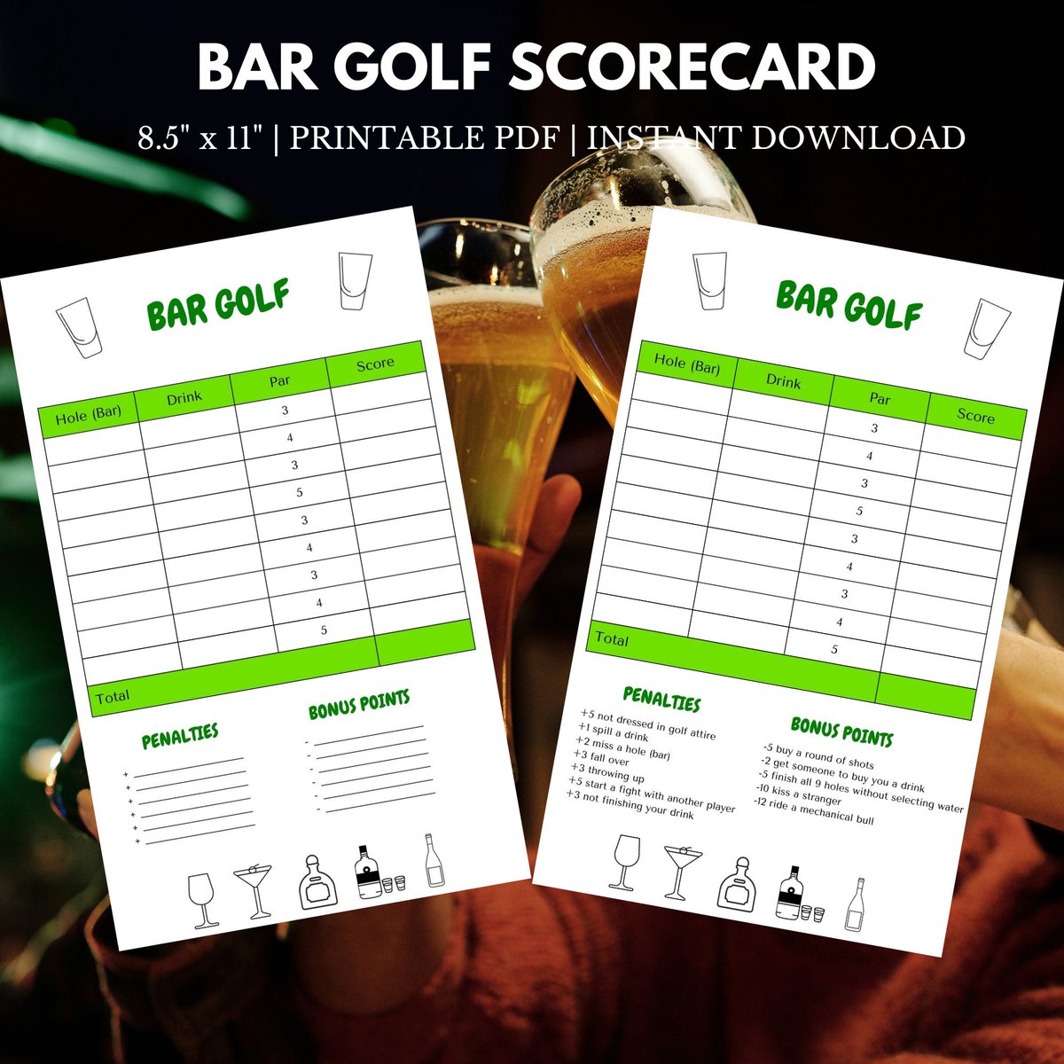 morganblvd's tweet photo. New! Bar Golf Scorecard ⛳️🍺
https://t.co/e5M7L2e8z1 #golf #Drinking #printables #partytime https://t.co/xB4Zx0MXsp