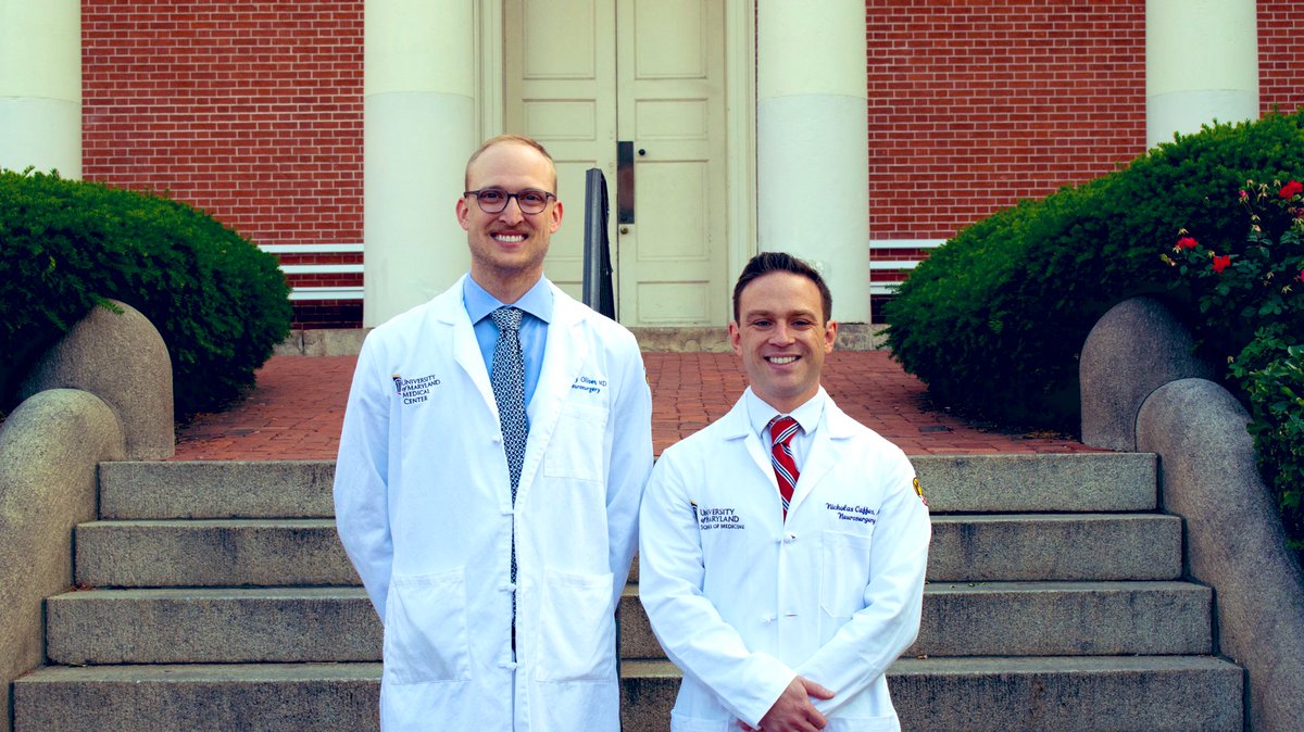 Maryland Neurosurgery (@umdneurosurgery) on Twitter photo Congrats to our graduating chiefs Dr. Jeff Oliver and Dr. Nick Caffes. Dr. Oliver will start an endovascular fellowship at <a href="/GeisingerNsurg/">Geisinger Neurosurgery</a>, Dr. Caffes will start a neurovascular fellowship <a href="/ProvSwedish/">Providence Swedish</a>, then a skull base fellowship with Dr. <a href="/AaronCohenGadol/">Aaron Cohen-Gadol, MD</a>. We are proud of you! Congrats to our graduating chiefs Dr. Jeff Oliver and Dr. Nick Caffes. Dr. Oliver will start an endovascular fellowship at <a href="/GeisingerNsurg/">Geisinger Neurosurgery</a>, Dr. Caffes will start a neurovascular fellowship <a href="/ProvSwedish/">Providence Swedish</a>, then a skull base fellowship with Dr. <a href="/AaronCohenGadol/">Aaron Cohen-Gadol, MD</a>. We are proud of you!