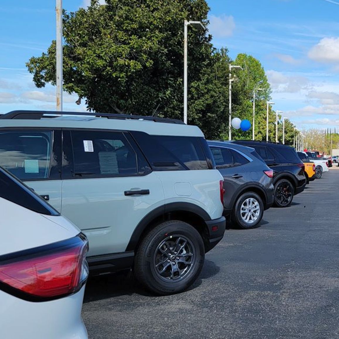 Quite the lineup on the lot this week! 💯
Curious? 🧐 Come down &amp; explore

#ford #heritageford #modesto #209 #mustang #bronco #truck