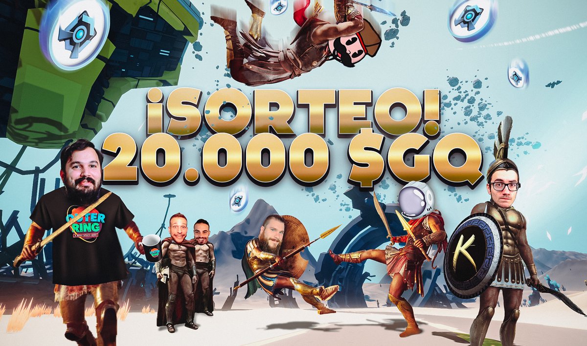 ¡SORTEAZO 20.000 $GQ! 😱🔥

Y hay más! los amigos de <a href="/OuterRingMMO/">Outer Ring MMO 🪐</a> nos mandan camiseta y taza!! 😄

1º/ 20k $GQ
2º/ camiseta + taza

Requisitos: 

1. Sigue a @0xRober_
2. Dale LIKE y RT a este tweet
3. Menciona a DOS amigos ;)
 
Finaliza: 26/06/2023

¡SUERTE!🫡