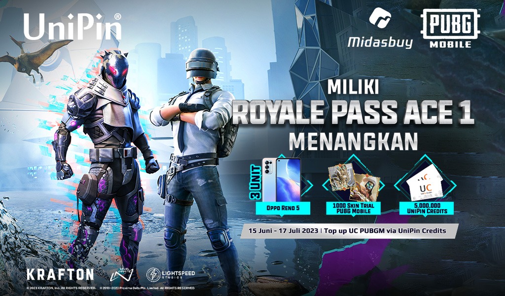 Mau dapat HP baru? Cashback 5JT UniPin Credits bahkan 1,000 skin trial PUBG Mobile!? 🤩📱 Cukup upgrade Royale Pass Ace 1 dan top up Unknown Cash di Midasbuy HANYA DENGAN PEMBAYARAN VIA UNIPIN! Top up sekarang! 🏹🐔
unipin.com/ID/article/pub…

#PUBGMID #RPA #RoyalePassAce #OppoReno5