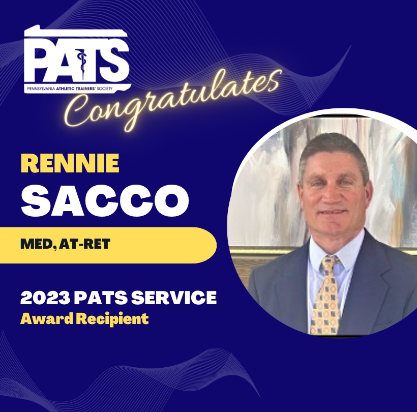 We are so proud to have celebrated Rennie Sacco, MEd, AT Ret. who was recognized with a 2023 PATS Service Award.  Rennie has consistently served the Society in countless service positions for three decades.
-
@NATA1950 @natad2 @eata49