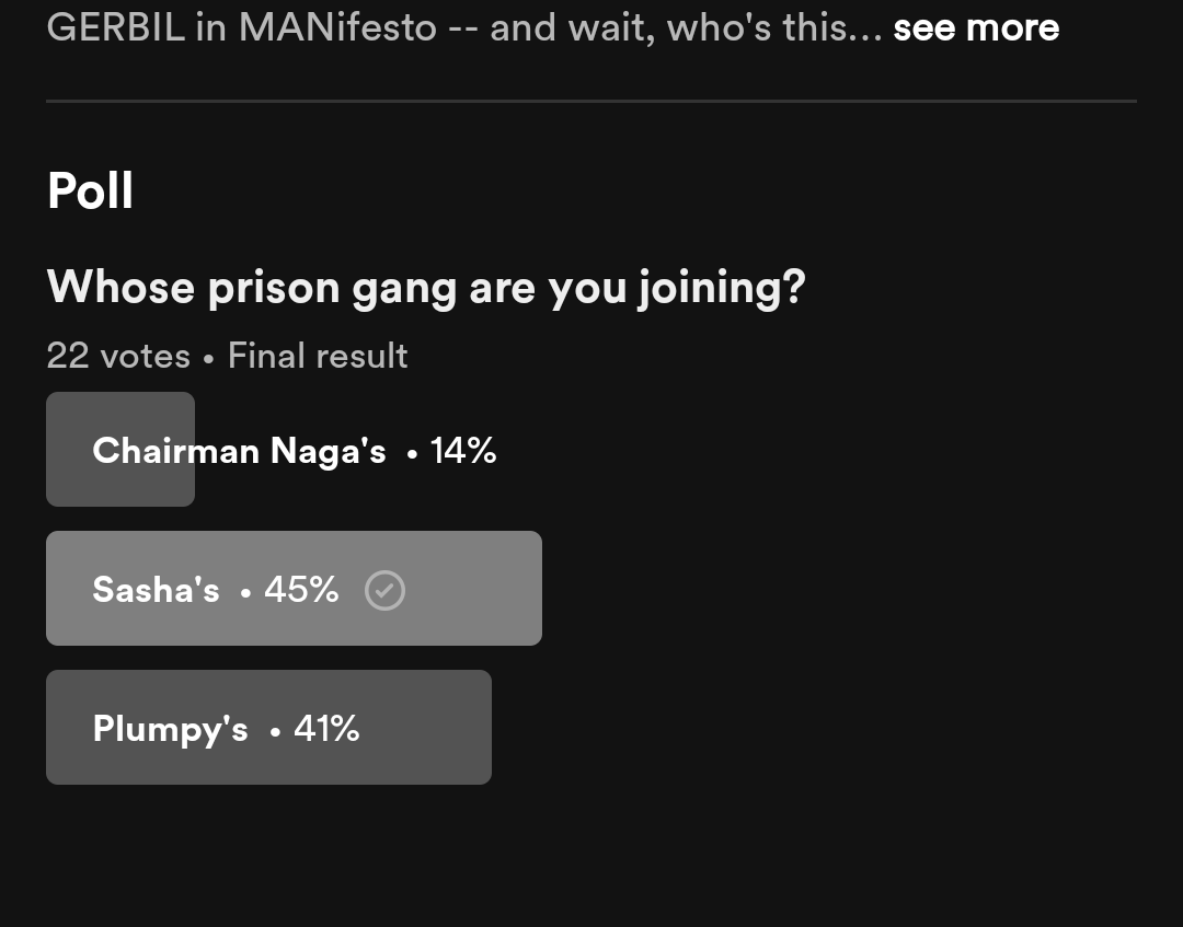 jjgreenmachine's tweet photo. spotify drives me crazy 99% of the time but the poll feature does bring me joy https://t.co/HaAGvSRbOG