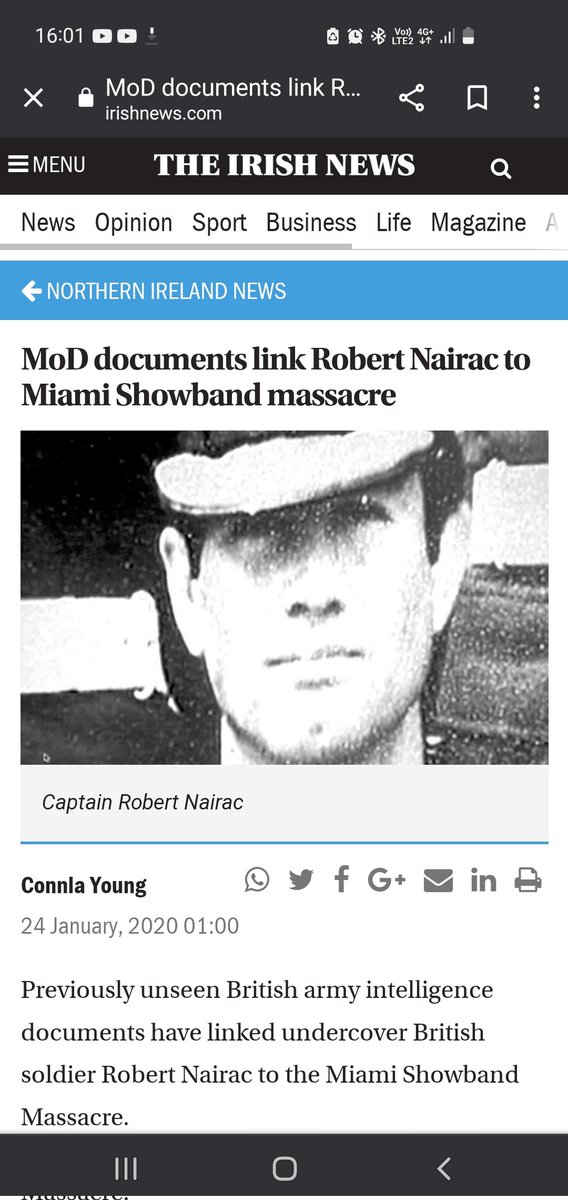 British intelligence officer who colluded with unionist terrorists and was killed by the IRA as a result.

Collusion was not an illusion.

Even as @FineGael members praise the British terrorists as keeping law and order.