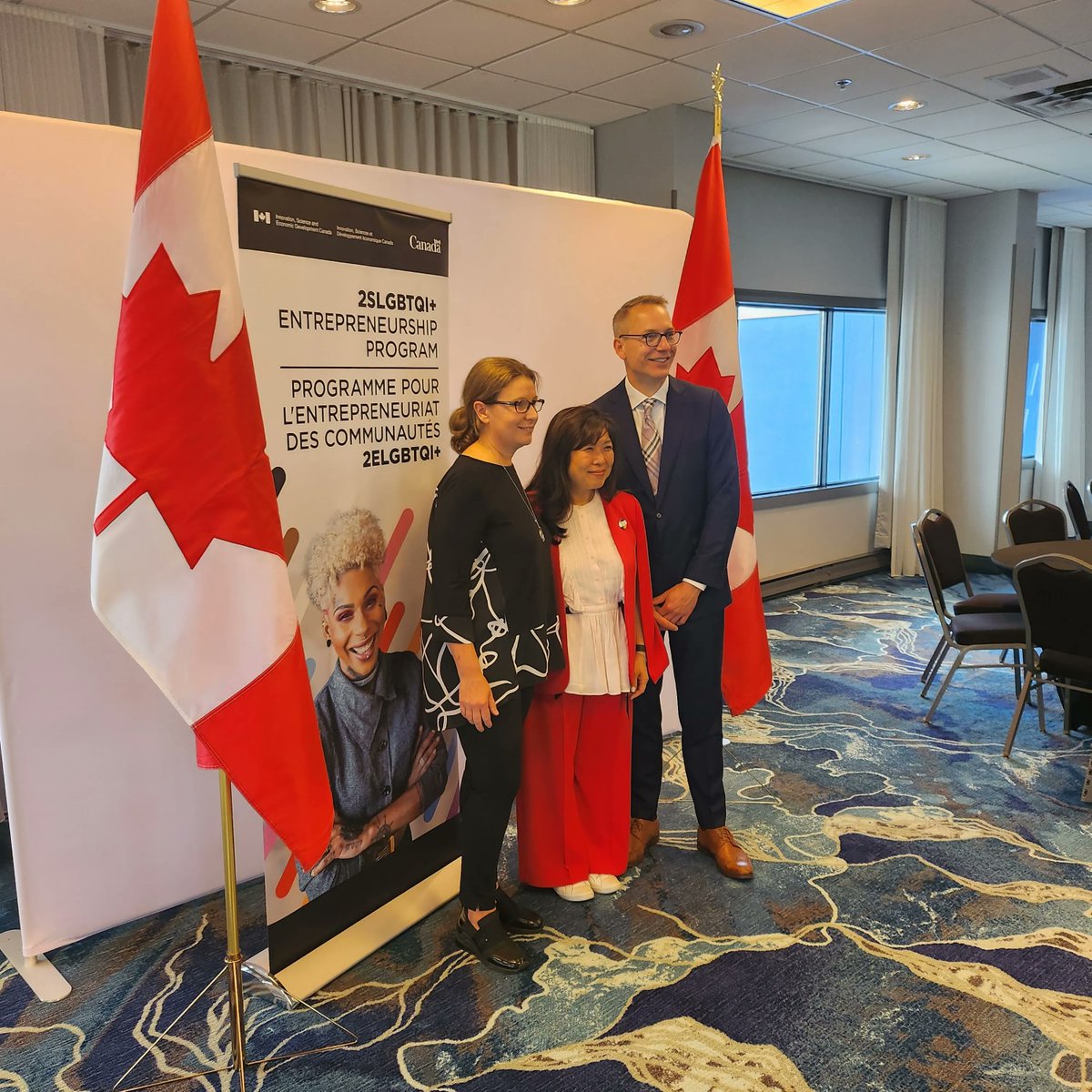 theCGLCC's tweet photo. MAJOR ANNOUNCEMENT: Minister Ng announces ground-breaking $25 million federal investment in the 2SLGBTQI+ business community and Canadian economy! CGLCC to administer new 2SLGBTQI+ Entrepreneurship Program. 
Find out more at https://t.co/l8ra4C2ukb https://t.co/7ZC1dlCLsu