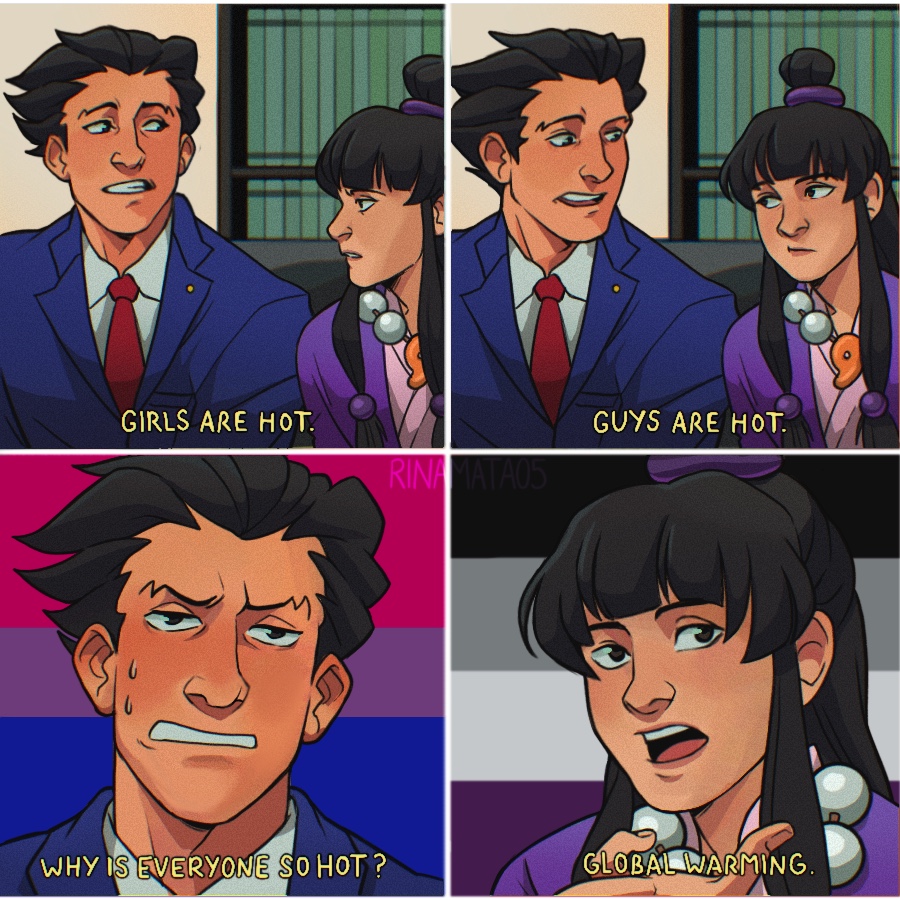 rinamata05's tweet image. Happy Pride #AceAttorney