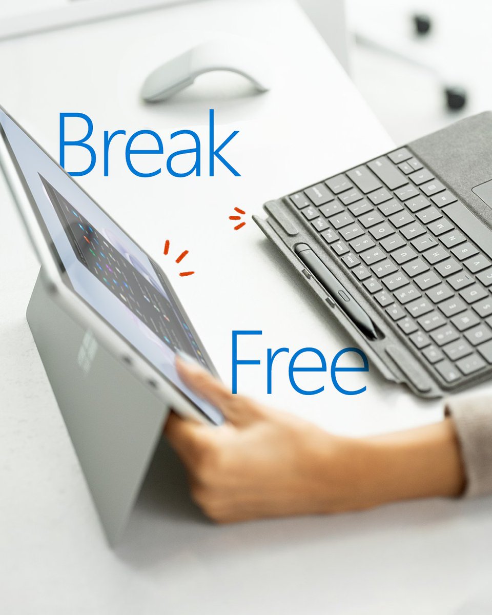 Unplug from the desk, then plug-in on the go.

Surface Pro 9 always matches your vibe.

#SurfacePro9 @Surface