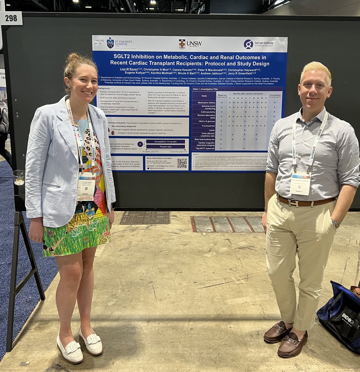 Showing our #SGLT2 inhibition after heart transplant trial protocol at #ENDO2023 @TheEndoSociety - currently recruiting @SVHSydney @GarvanInstitute with thanks to @heartfoundation @AUDiabetesSoc @StVincentClinic foundation