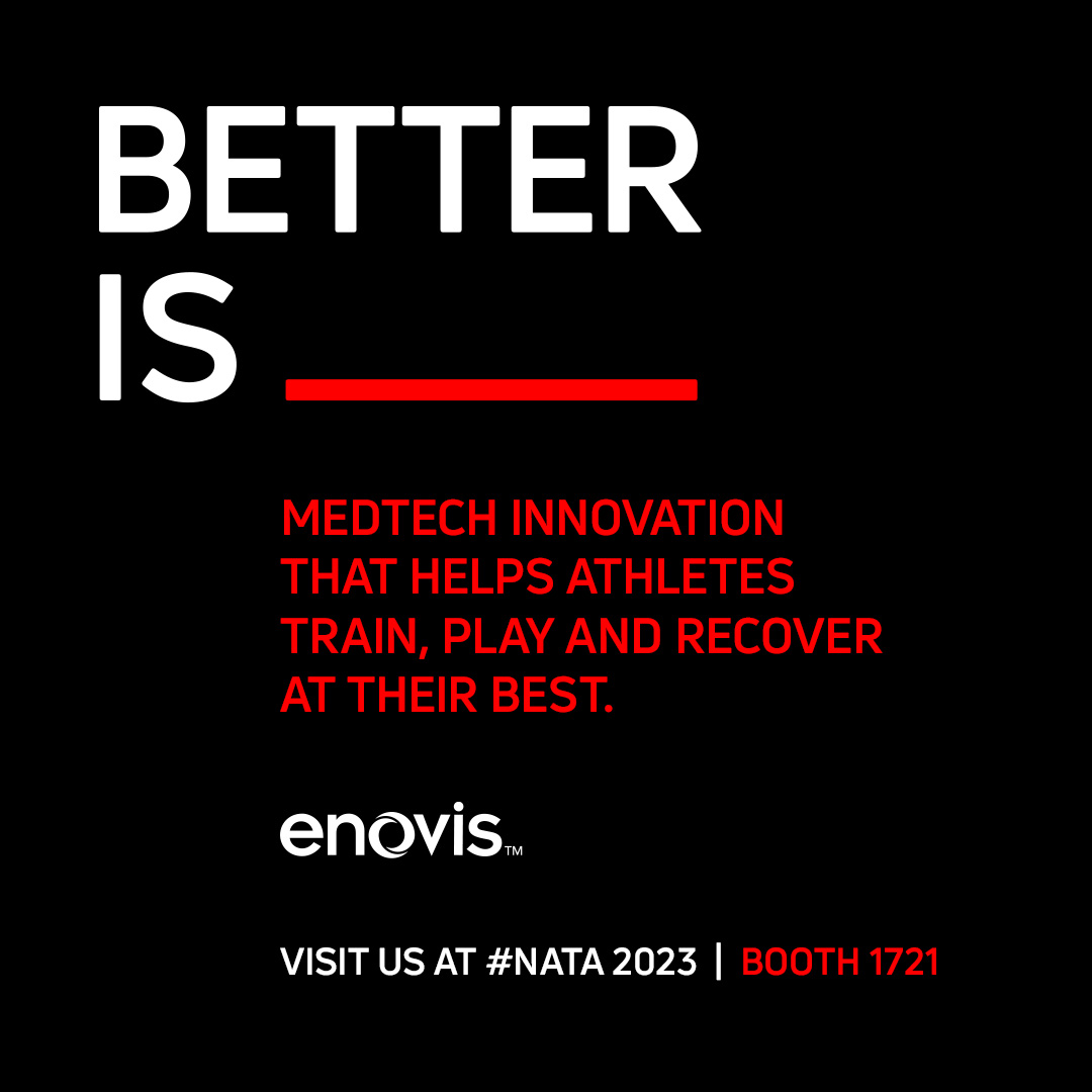 Better is—medtech innovation that helps athletes train, play and recover at their best. Visit us at #NATA 2023 (booth 1721) to check out our latest products and talk to us about creating “better” for you. hubs.la/Q01TBhhV0
#Enovis #BetterIs #CreatingBetterTogether #medtech