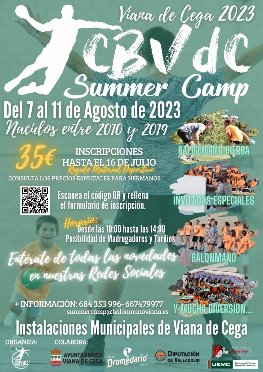 CBVdC's tweet photo. SUMMER CAMP 2023
No esperes a que te lo cuenten, anímate a participar.

Promoción para los que se inscriban antes del domingo a las 00.00.

RT y lleguemos a más gente!! 

https://t.co/5Xu5ToAkVM https://t.co/WMSf8he7Yx