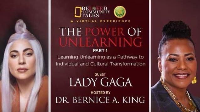 We have some UNLEARNING and LEARNING to do. 

This #BelovedCommunityTalks conversation with me and @ladygaga is from 2021 but is still GOOD: 

youtube.com/live/n1GeV5JK2…