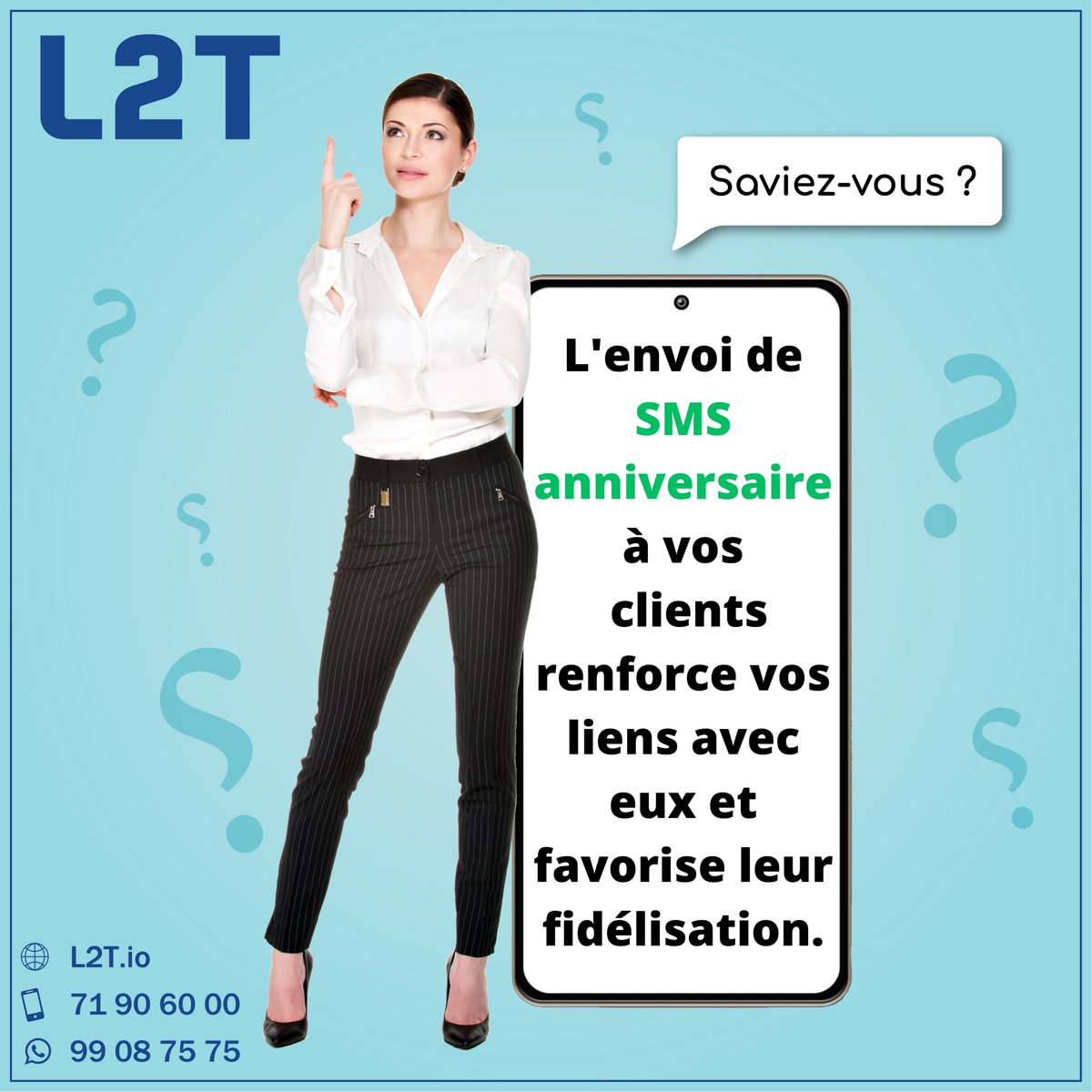 LandolsiTelecom's tweet photo. "🎉 Le 𝐒𝐌𝐒 𝐀𝐧𝐧𝐢𝐯𝐞𝐫𝐬𝐚𝐢𝐫𝐞 : solution vous permet d'envoyer des 𝐒𝐌𝐒 𝐩𝐞𝐫𝐬𝐨𝐧𝐧𝐚𝐥𝐢𝐬𝐞́𝐬 pour marquer une occasion spéciale 💌. 
𝐏𝐨𝐮𝐫 𝐩𝐥𝐮𝐬 𝐝'𝐢𝐧𝐟𝐨𝐫𝐦𝐚𝐭𝐢𝐨𝐧𝐬 : https://t.co/5vBXwXFqUI 
🌐 https://t.co/YRkGKhblwB
☎️   71906000 - 31171917
#L2T https://t.co/FKYtlbllgm