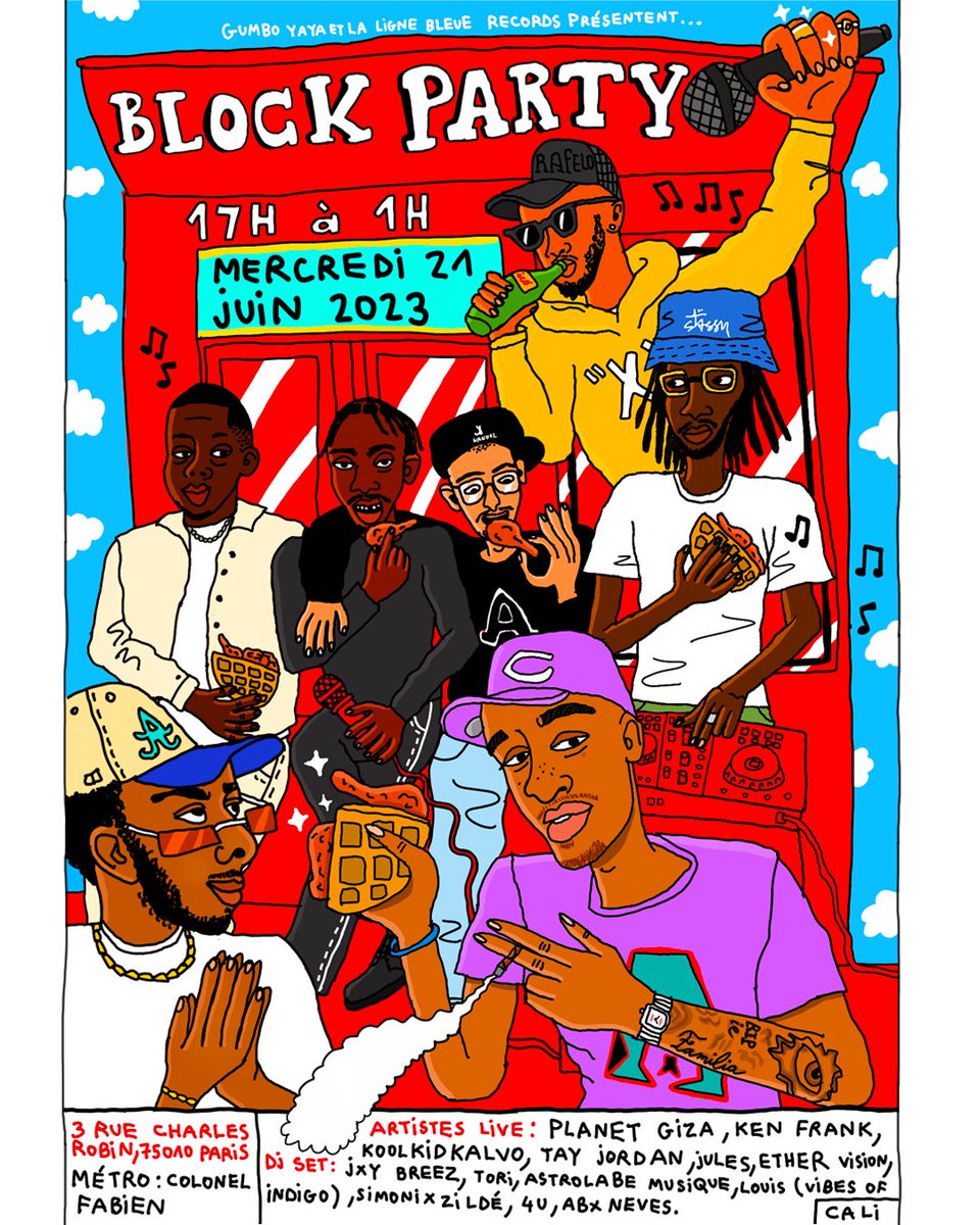 🚨 RENDEZ-VOUS LE 21 JUIN POUR LA BLOCK PARTY AVEC <a href="/lalignebleuerec/">La Ligne Bleue</a> &amp; LE GUMBO YAYA DE 17H À 1H❕❕❕❕

⏩ ADRESSE: 10 RUE CHARLES ROBIN, 75010 PARIS