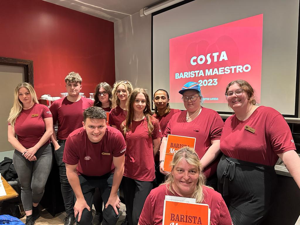 We are pleased to introduce our new Barista Maestro's!

Congratulations to this fantastic group on completing their Barista Maestro training. Congratulations to all of you. It is rewarding to see our team grow and take pride in their accomplishments.☕👏
