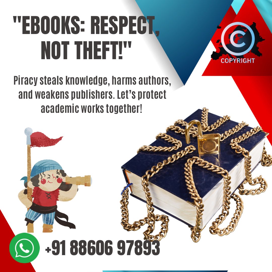 acorruptedhuman's tweet image. Books fuel innovation, but piracy drowns creativity. Respect authors’ hard work and support legitimate content. 

#FightPiracy #PromoteOriginality 
#supportpublishers
#protectauthors 
#schandgroup 
#RespectNotPirate
#SupportAuthorsStopTheft
#ReadWithIntegrity
#NoToEbookPiracy