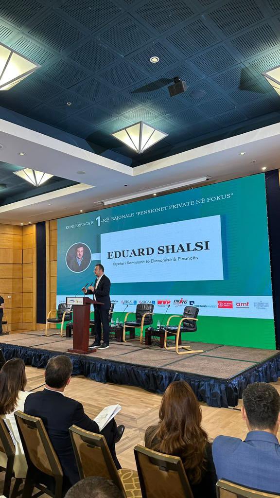 steinerbalkans's tweet photo. Very pleased to speak at the opening of today‘s regional conference on the role of private pension insurance organised by @SIGALUNIQAGROUP @ElvisPonari. https://t.co/sa1e82kk1d