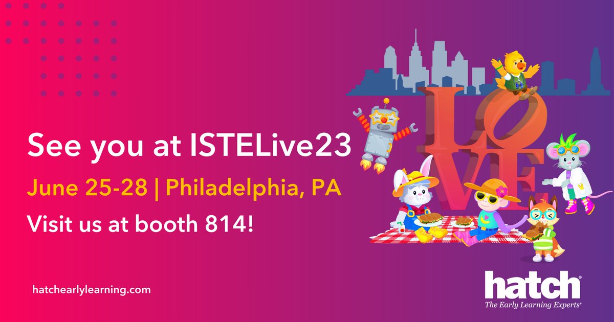 📢 Calling #EdTech directors and educators! Visit booth 814 at #ISTELive23 to explore Hatch's suite of products. Discover #IgnitebyHatch, #IgniteTable, and our #TeachSmart board we have everything you need to accelerate growth through engaging and research-backed strategies.