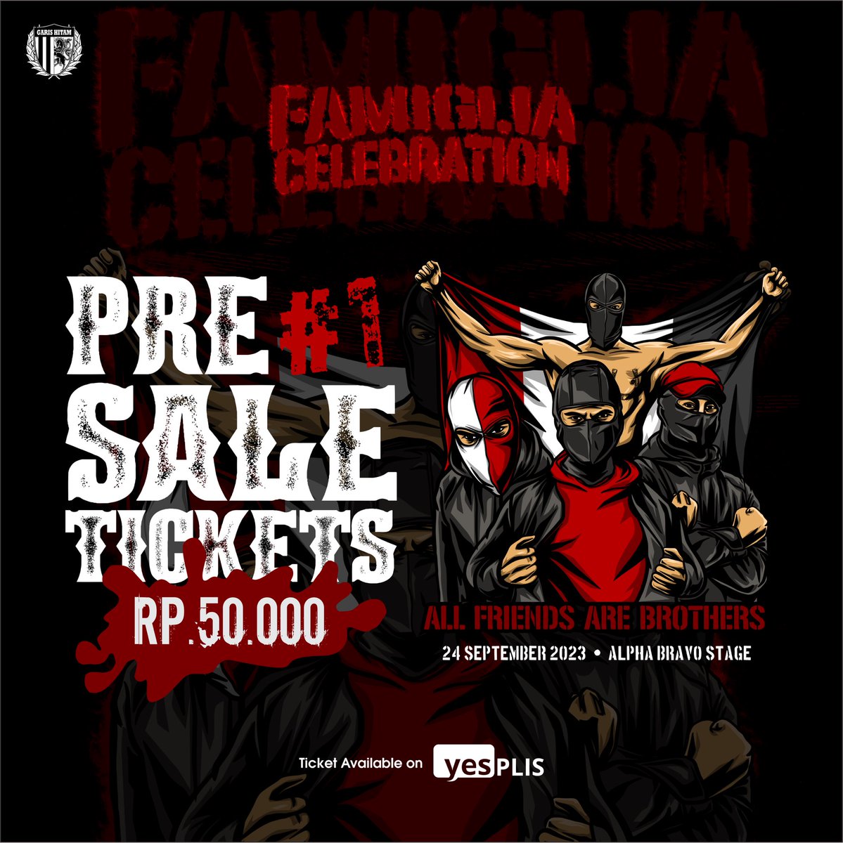 Garishitam1967's tweet photo. Hallo kawan, penjualan tiket presale#1 akan segera di mulai nih🥳

tolong si simak ya🍻 
amankan tiketmu🙌🏻

🗓️ 24 september 2023
📌 Alpha Bravo Stage
( JL. Parangtritis Km 5, Bangunharjo, Sewon, Bantul, Daerah Istimewa Yogyakarta 55188 )

#famigliacelebration
#ghonedecade https://t.co/7sWUI9bW9t