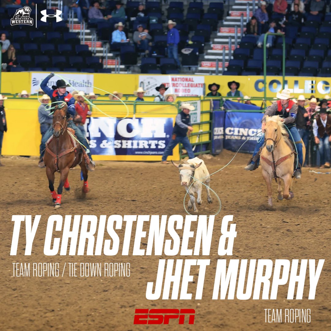 UMW_Bulldogs's tweet image. More Bulldog rodeo action TONIGHT!! Tune in to ESPN3 to catch these Bulldog men competing tonight in the 3rd Go Round at 7PM MT.
#GoBulldogs | #CNFR
