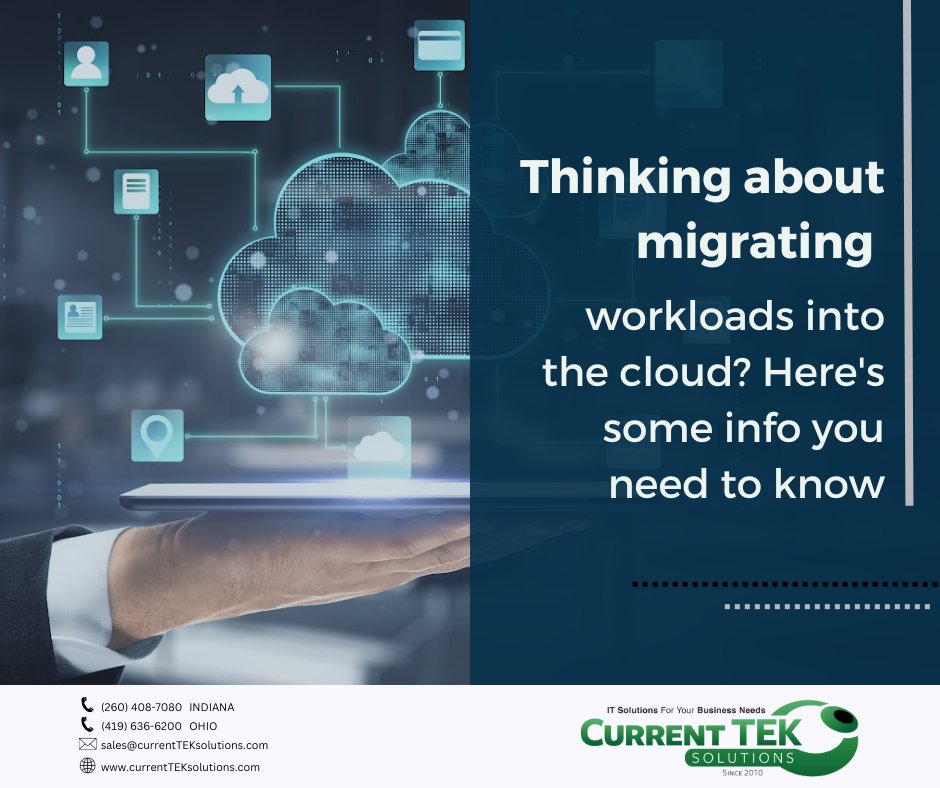 currentTEK's tweet image. Migrating applications and data into a #cloudenvironment in a way that is scalable and secure can be a complex process. Our team takes the guesswork out of migrations to the cloud with our #CloudServices and strategy. ☁️🔒

Find out more: bit.ly/3XbdvyV