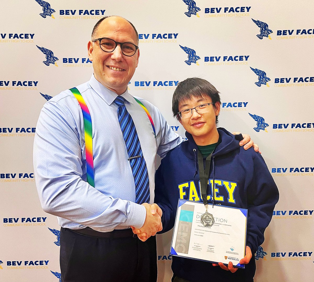 Congratulations to our very own Michael Chen for scoring in the top 25th percentile of the Galois Math Competition which earned him a certificate of distinction and the school champion medal.  Well done, Michael!!  
.
.
#trueblue #thefaceyway #eips