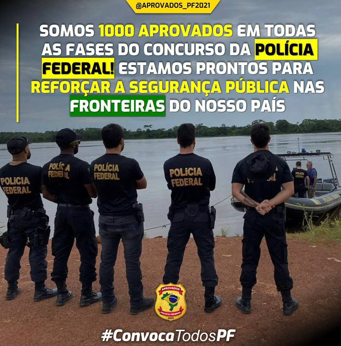 AprovadosPf21's tweet image. Mesmo com a última chamada - de apenas 201 candidatos - ainda restam 1.000 candidatos aprovados em todas as fases do concurso.

A Polícia Federal sofre com o baixo efetivo!  Aproveitar TODOS os aprovados supre essa carência!
 
⬛️🟨 #ConvocaTodosPF 🟨⬛️
            🚨#Somos1000🚨