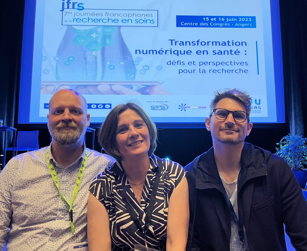 #JFRS2023ANGERS 👍
3 membres éminents @trulleauPT_PhD <a href="/phhaller/">Pierre-Henri Haller</a> #SophieTrichot de notre association participent.
🙏 de l’engagement ds l’interprofessionnalité de la recherche 👏 pr pugnacité à promouvoir MK Clinicien Chercheur = diversification de carrière / fidélisation salarié