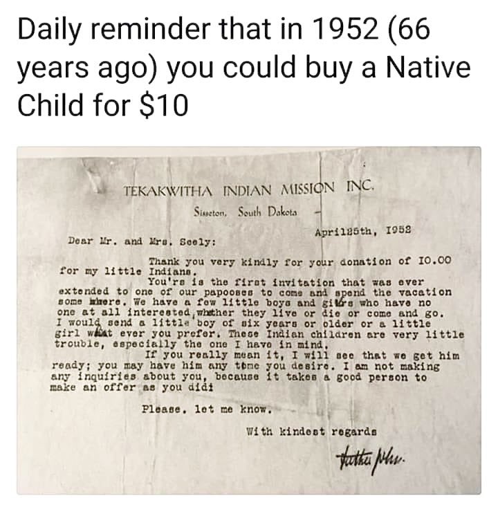 This is why the Supreme Court’s ruling in favor of keeping Native children up for adoption in their Indigenous communities is so incredibly important. 

Because, there was a time in America when non-Natives could “purchase” a Native child for 10 bucks — no questions asked.