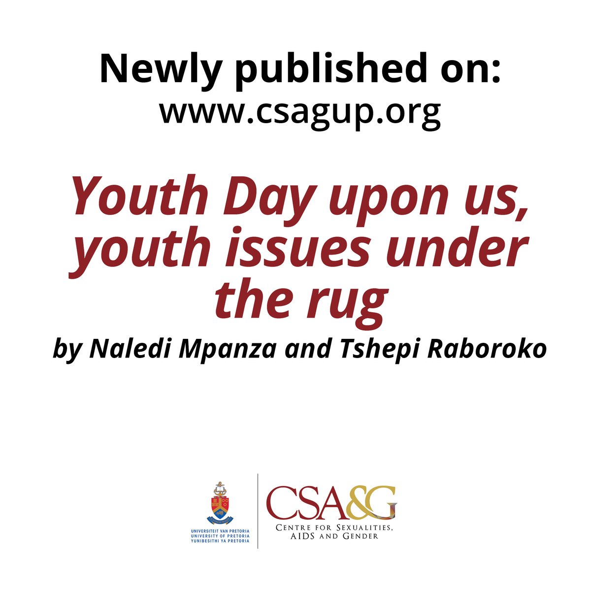 Centre for Sexualities AIDS and Gender (CSA&G) tweet media