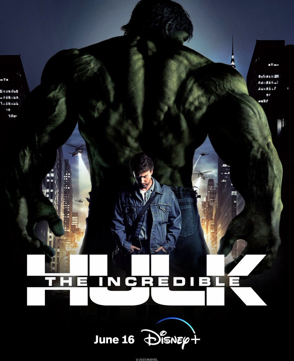 '#HulkSmash!' - #BruceBanner/#Hulk.
#TheIncredibleHulk Arrives On @DisneyPlus Tomorrow.
@Marvel. #MarvelCinematicUniverse.
#EdwardNorton. #LivTyler. #TimRoth. 
#TimBlakeNelson. #WilliamHurt.