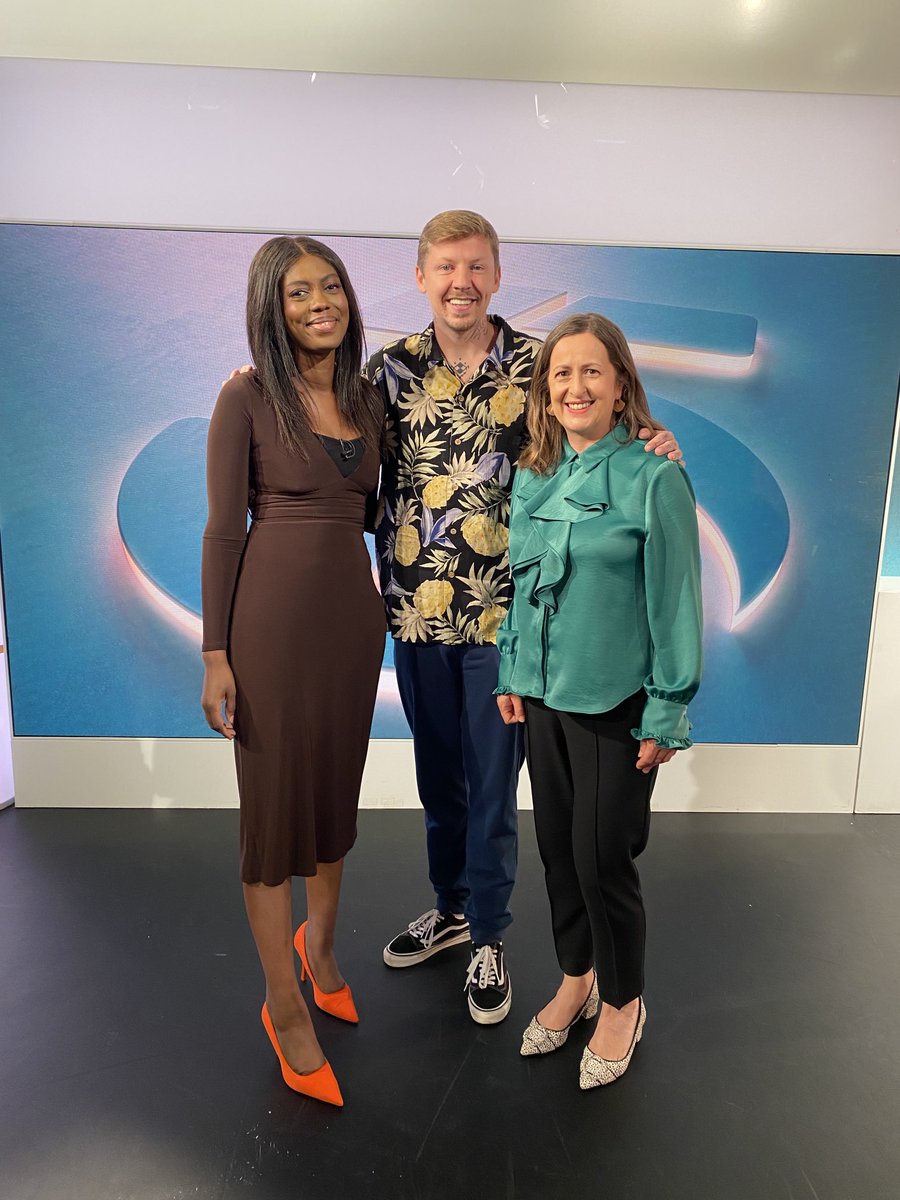 Lovely to be back talking about #KinshipCare with @ClaudiaLizaTV⁩ ⁦@5_News⁩, with incredible support from ⁦@professorgreen⁩ who was raised by his Nanny Pat 💫 #ValueOurLove ⁦@kinshipcharity⁩