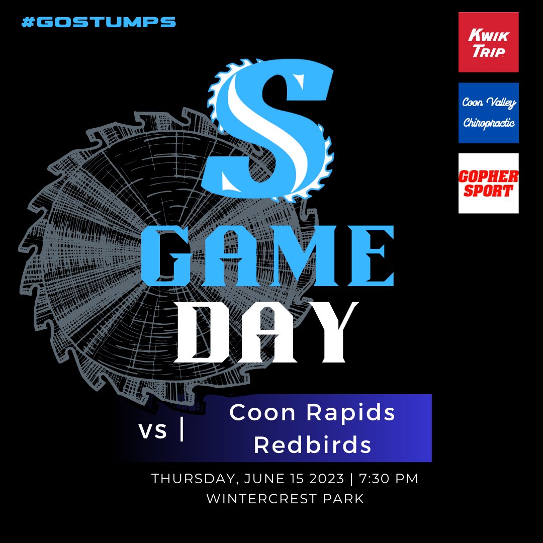 ShoreviewStumps's tweet photo. After the smoke kept us from playing yesterday, Los Stumps take on Coon Rapids tonight in a @MetroMinny league matchup! 

SP - Philip Wall #17

(btw ‘Canadian Wildfire’ would be a sweet name for a whiskey)

#GoStumps https://t.co/OaLbseHyy4