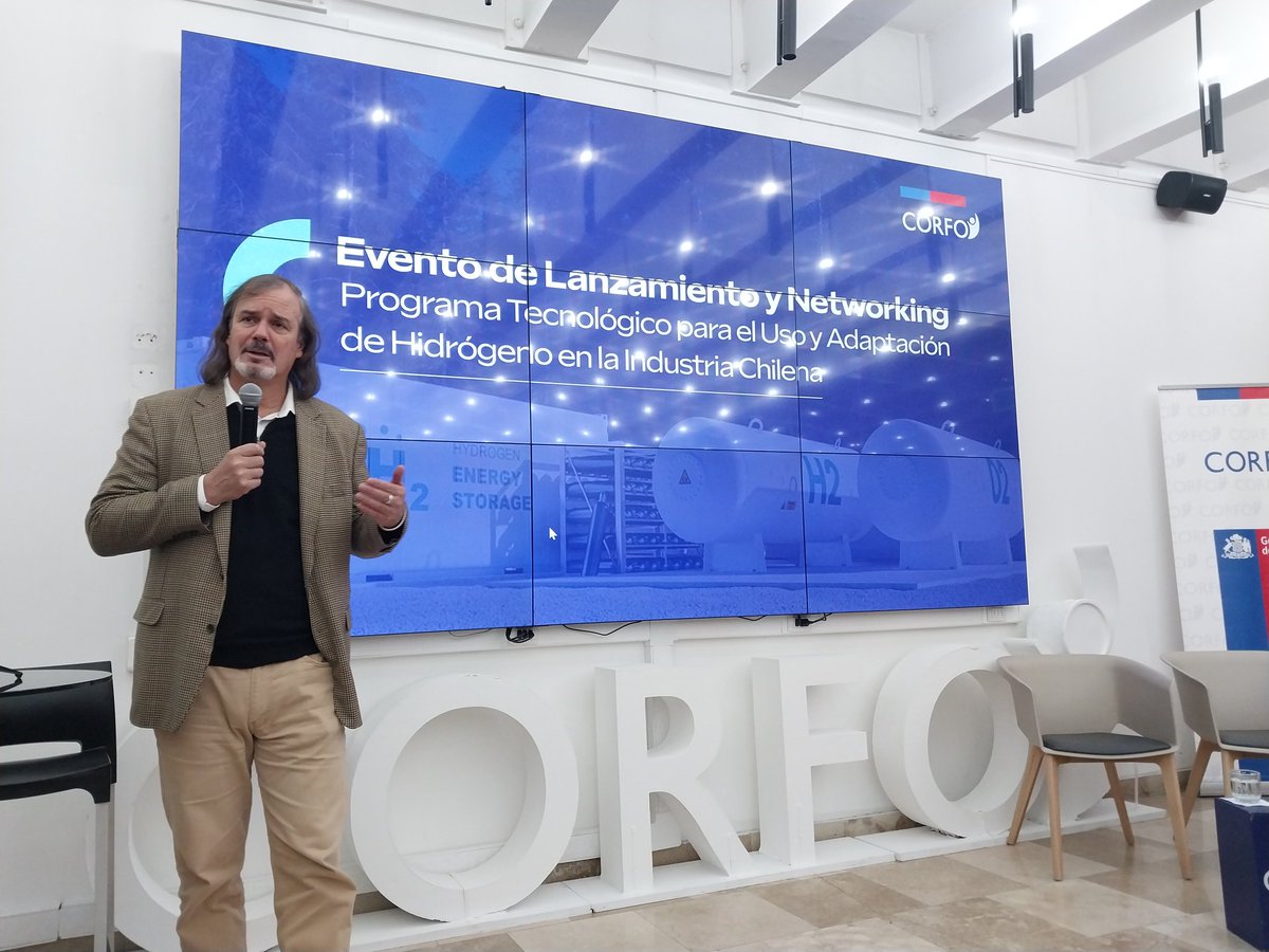 Lanzamiento convocatoria <a href="/Corfo/">Corfo</a> Programa Tecnológico para el uso y adopción del Hidrógeno en la Industria Chilena. Promoviendo una transición energética justa y oportuna!