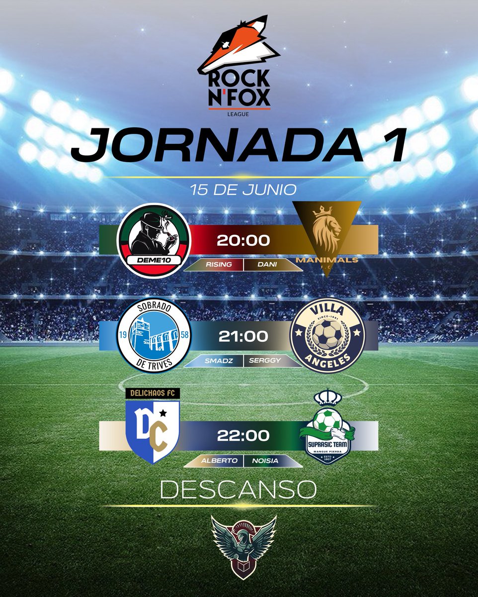 imsmadz's tweet photo. Rock N’ Fox League - Jornada 1

ESTO EMPIEZA HOY A LAS 20H. https://t.co/PgAuSywvOQ