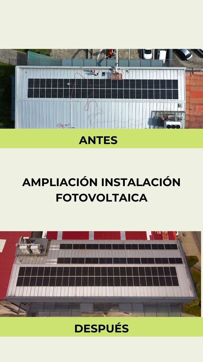 aceuve_aceuve's tweet photo. Clientes satisfechos que deciden aumentar sus instalaciones 😍☀️

En esta ampliación para Cartogalicia añadimos 18 nuevos módulos a los 50 ya instalados⚡️

Aumentamos el ahorro con una producción anual de 28.511 kWh.

Tú también puedes ser100% verde y sostenible 💚 https://t.co/Jq76ULqYJK