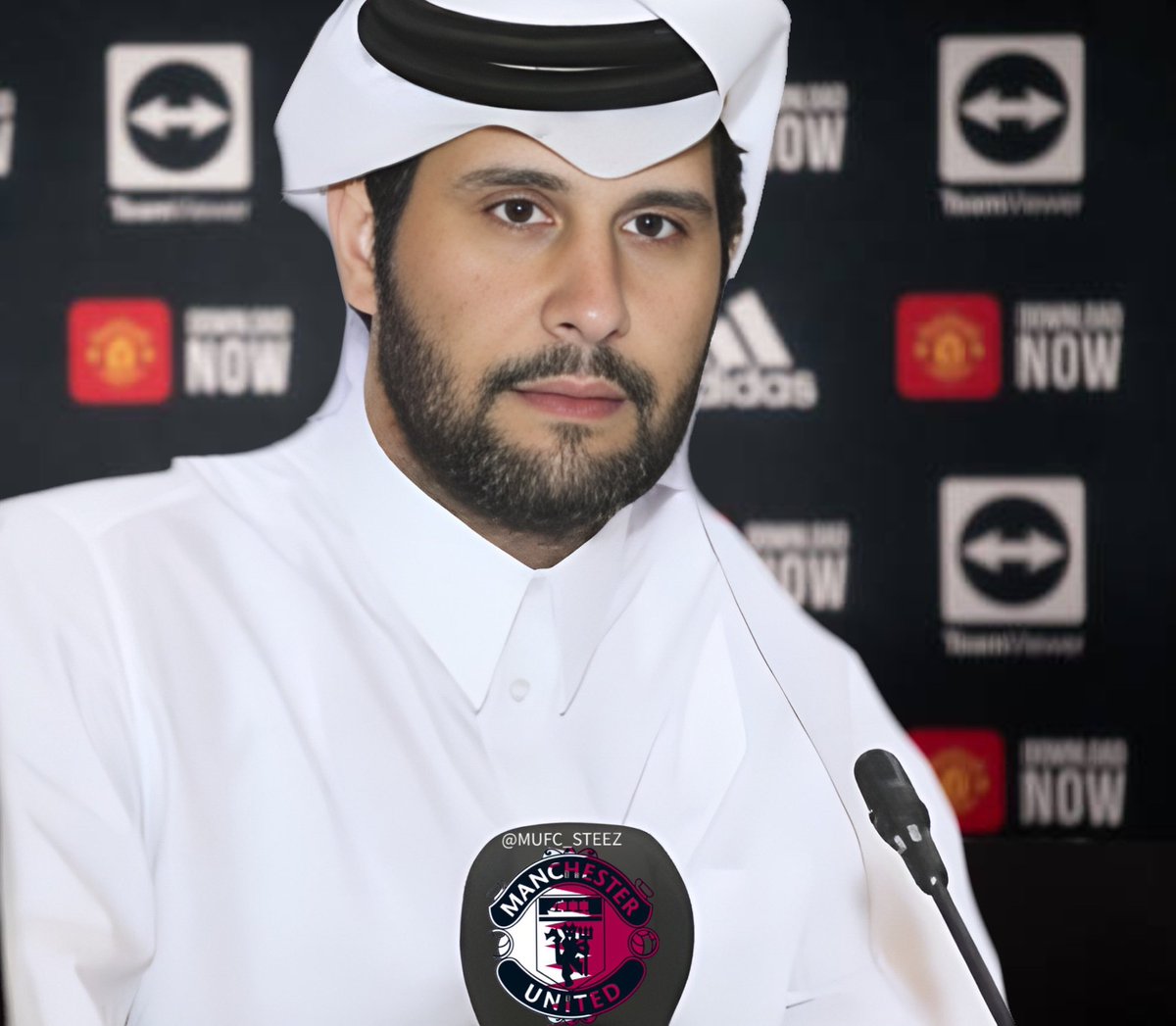 UtdModestus's tweet photo. JUST IN:

UK have approved Sheikh Jassim Taking over manutd✅

UK are pleased and delighted that @SheikhJassim92 will be taking over Manutd. This is a big win for the local community around OLD Trafford.
#utdmodestus https://t.co/4XMpM8ZAAD