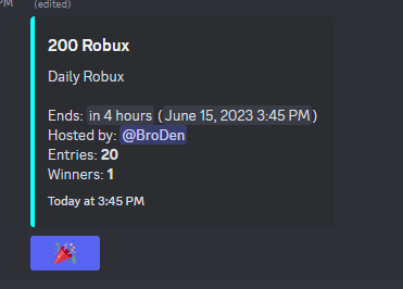 BrobotStudios's tweet photo. 200 Robux Giveaway!!!
Only 4 hours left!
To Enter:
・Like + Retweet 
・Follow Me 
・Join the Discord and hit the party hat in the giveaway channel https://t.co/J69hGUcaJS

Winners DMed
#ROBLOX #ROBLOXDev #robloxgiveaway #robuxgiveaway #robuxgiftcard #FreeRobux #robuxcodes https://t.co/7ogOVTw6Oj