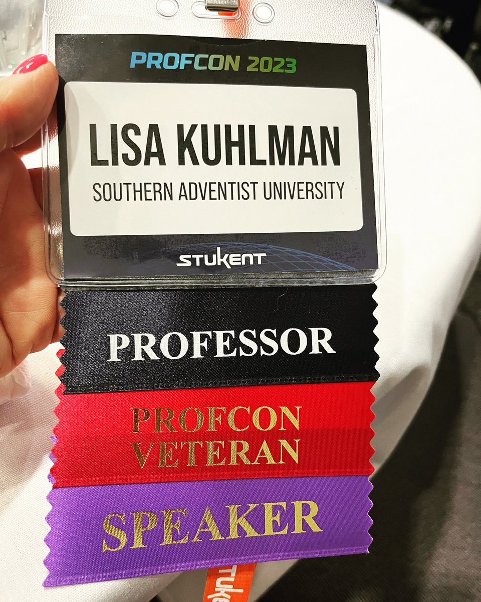 lisakuhlman's tweet photo. And so it begins! Excited to be a panel speaker on Simternships tomorrow and looking forward to hearing from some great speakers today! @StukentApp #ProfCon2023 https://t.co/68Gq7Sw4eh